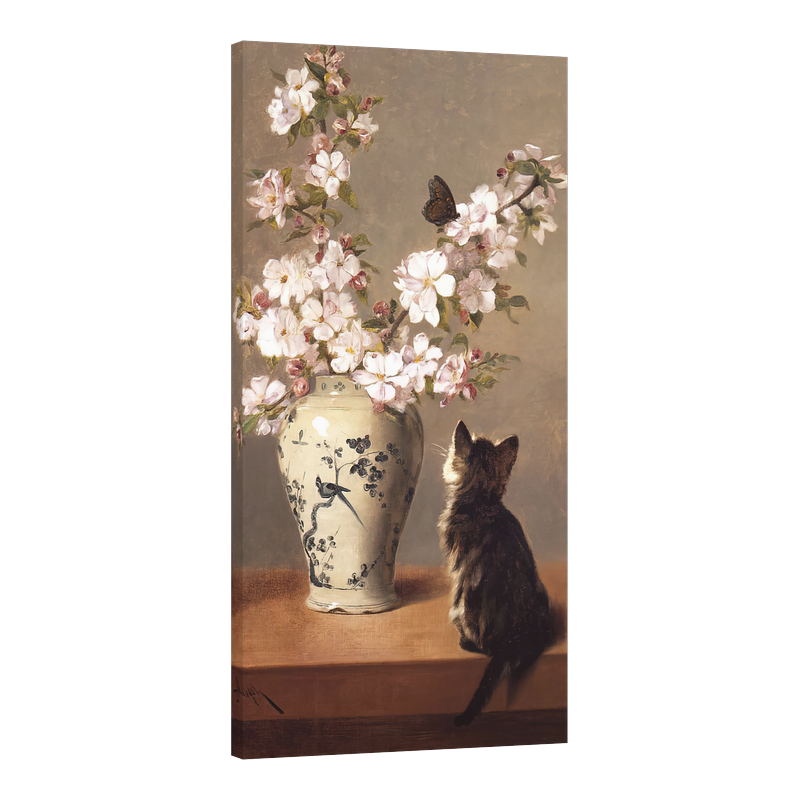 Натюрморт с коте и пеперуда 3